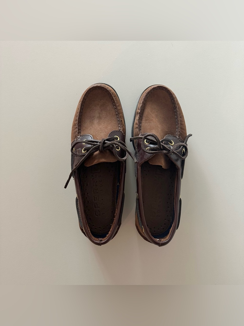 Sperry 2 Eye Boat Shoes Dark Brown Leather Women’s 9 Preppy Moc Loafer - Picture 4 of 8
